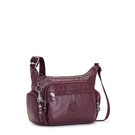 Kipling Gabbie Small Metallic Crossbodytassen Bordeaux | België 2071UZ